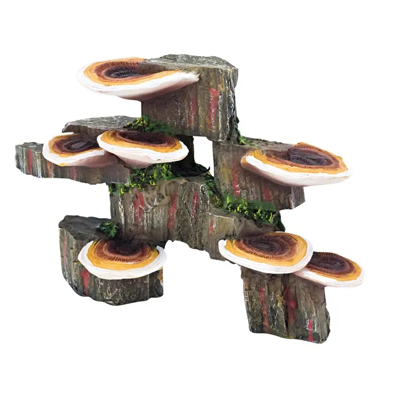 Penn Plax - Deco Replicas Mushrooms on Rock - Sm