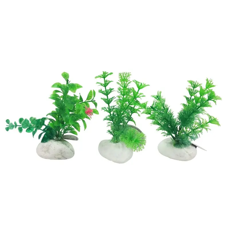 Penn Plax - Rock Plant - Green - 6 in.