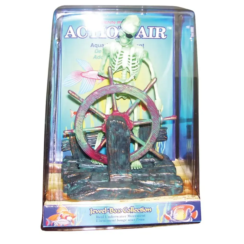 Penn Plax Skeleton & Wheel Ornament