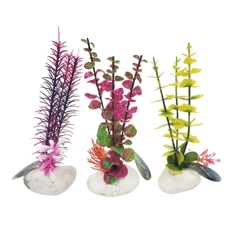 Penn Plax Rock Plant - Multi Colored - 8 in