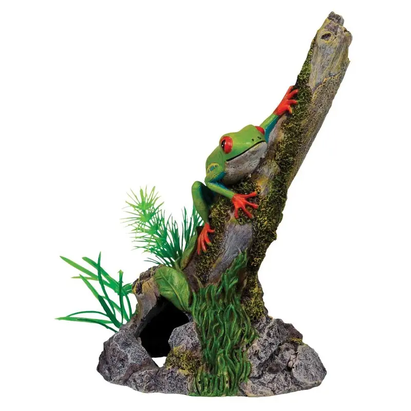 Underwater Treasures - Tree Frog on Stump Ornament
