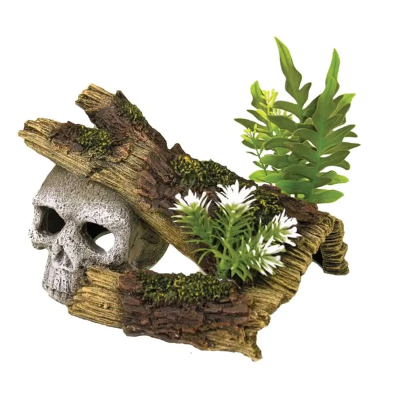 Blue Ribbon - Jungle Skull Hideaway w Plants