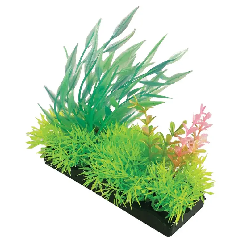 Penn Plax Glow Plants - Green/Pink Bunch - Md