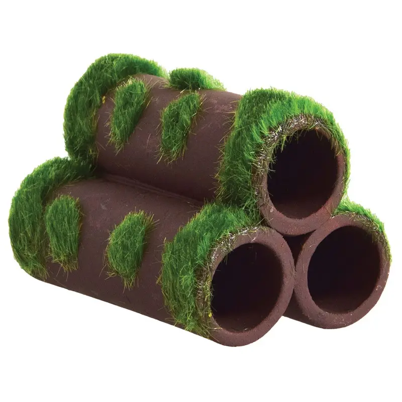 Underwater Treasures - Mossy Ceramic Pipes - 3 in.