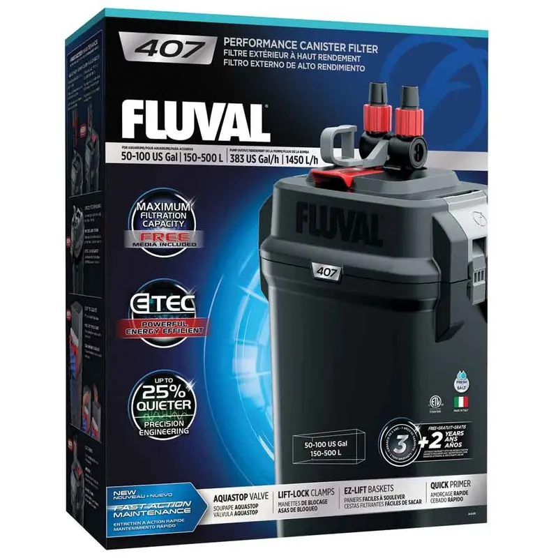 Fluval - 407 External Filter - Up to 100gal