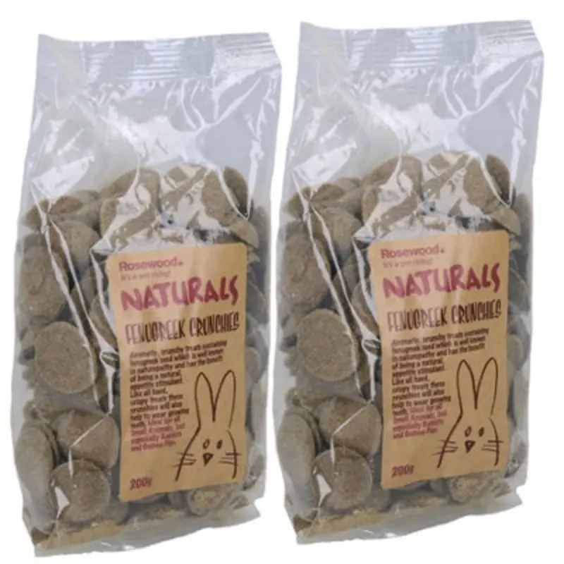 Ab Tools 2Pk Small Animal Pet Treat Rabbit Guinea Natural Treat Fenugreek Crunchies