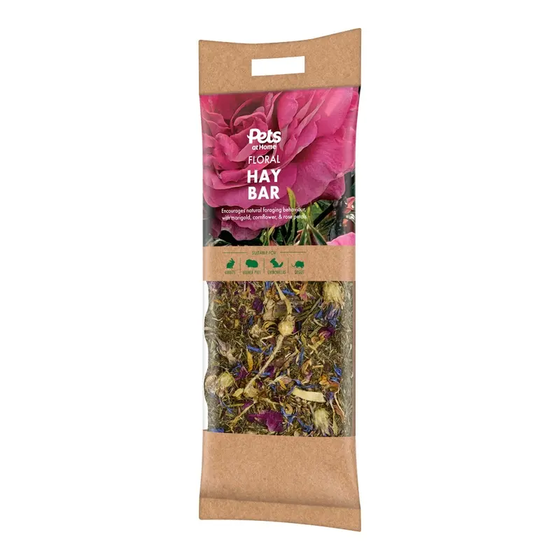 Pets At Home Small Animal Floral Hay Bar Treat 80G
