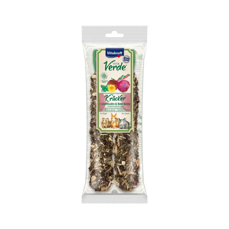 Vitakraft Kracker Stick Small Animal Treat Dandelion & Beetroot X2 40G