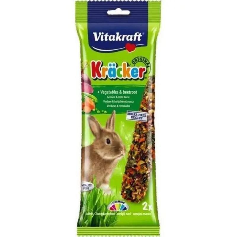Vitakraft Sticks Treats For Rabbits - Beetroot - Pack Of Size 2