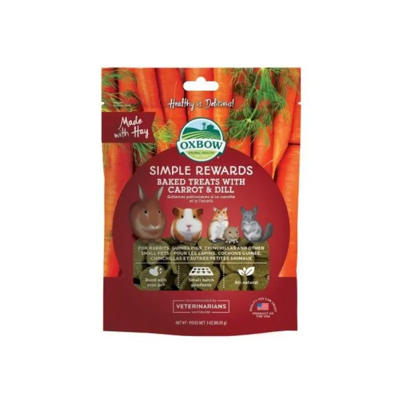 Oxbow Simple Rewards Baked Treats - Carrot And Dill - 60G