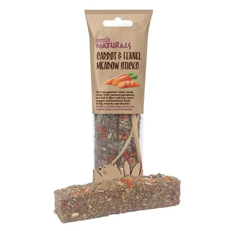 Rosewood Naturals Meadow Sticks Carrot And Fennel - X 140G Size 2