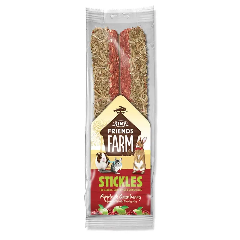 Tiny Friends Farm Stickles Small Animal Treats Apple And Cranberry 100G