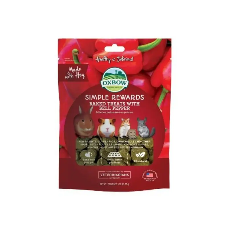 Oxbow Simple Rewards Baked Treats - Bell Pepper - 60G