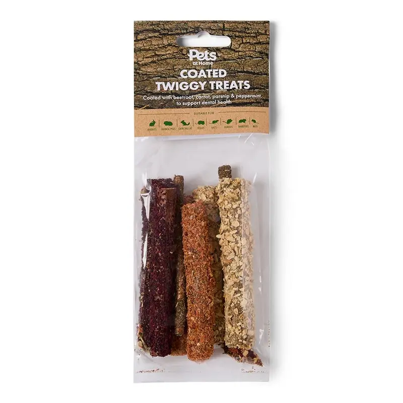 Pets At Home Small Animal Coated Twiggy Treats 8 Pack