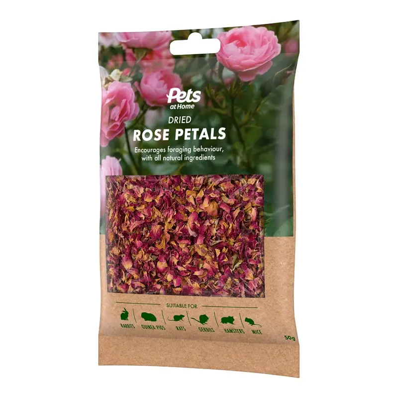 Pets At Home Small Animal Dried Rose Petals Treats 50G