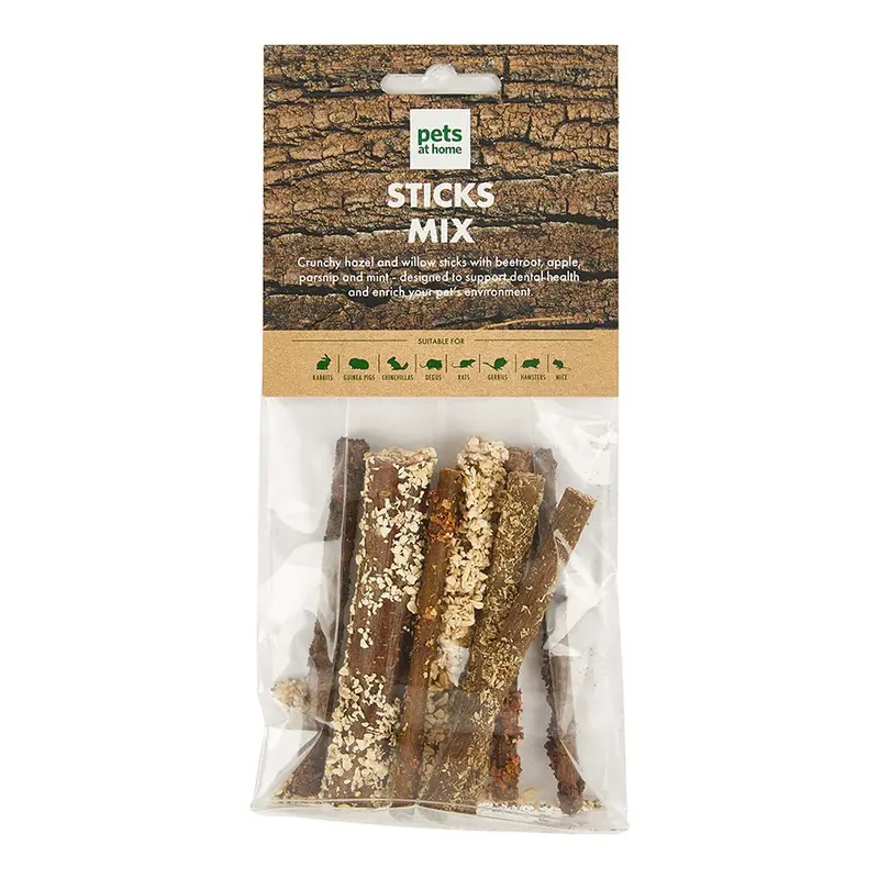 Pets At Home Small Animal Treats Mixed Sticks 8 Pack 800G