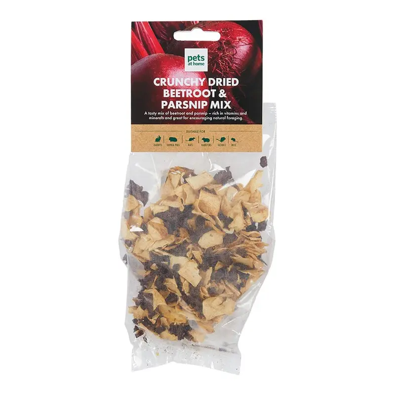 Pets At Home Small Pets Treats Crunchy Dried Beetroot And Parsnip Mix 50G