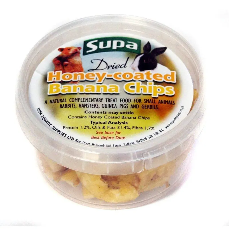 Supa Animal Dried Treats - Banana Chips - 225Ml Small
