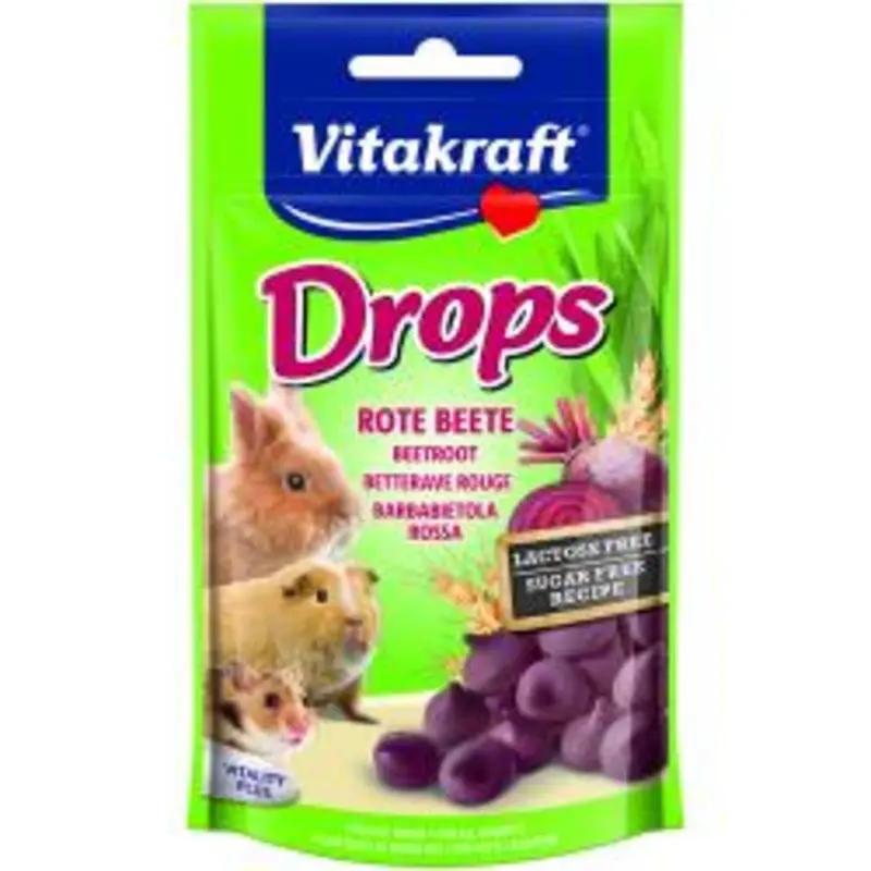 Vitakraft Animal Drops - Beetroot - 75G Small