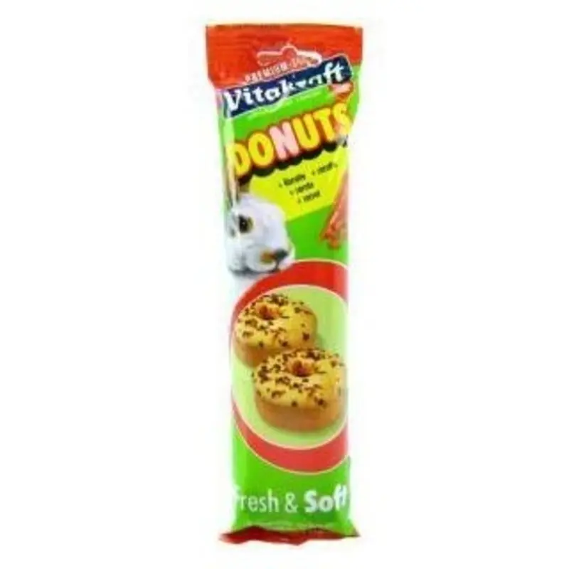 Vitakraft Carrot Donuts Rabbit Treats - Do-Nuts Carrot - Pack Of Light Size 5