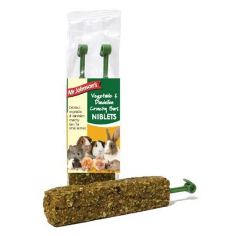 B&Q Mr Johnsons Veg & Dandelion Crunchy Niblets Bar (Pack Of 8) 120G