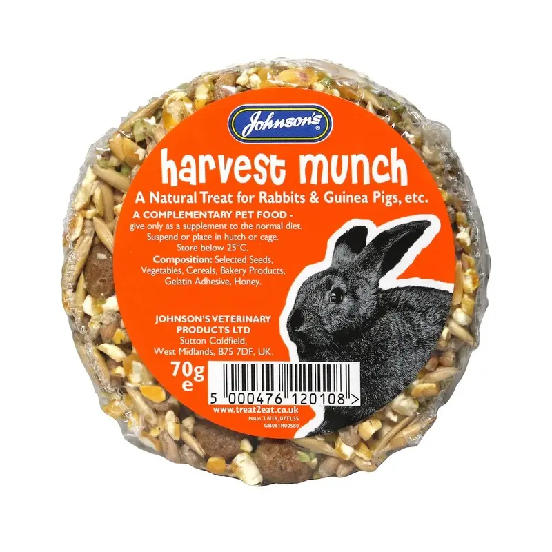 Johnsons Johnsons Veterinary Harvest Munch For Rabbits And Guinea Pigs - 70G