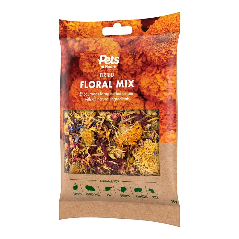 Pets At Home Small Animal Dried Floral Mix Treats 50G