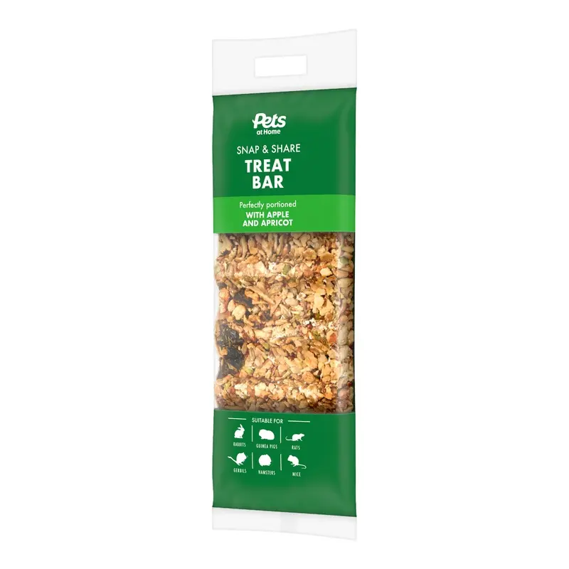 Pets At Home Small Animal Snap & Share Treat Bar With Apple & Apricot 150G