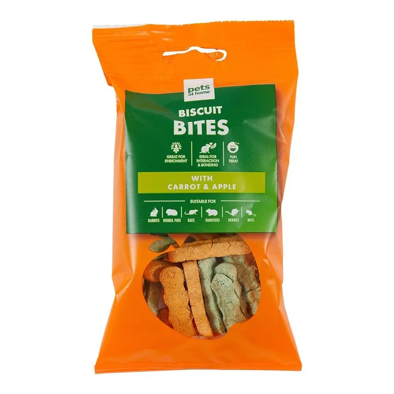 Pets At Home Small Animal Treats Biscuit Bites With Carrot And Apple 60G