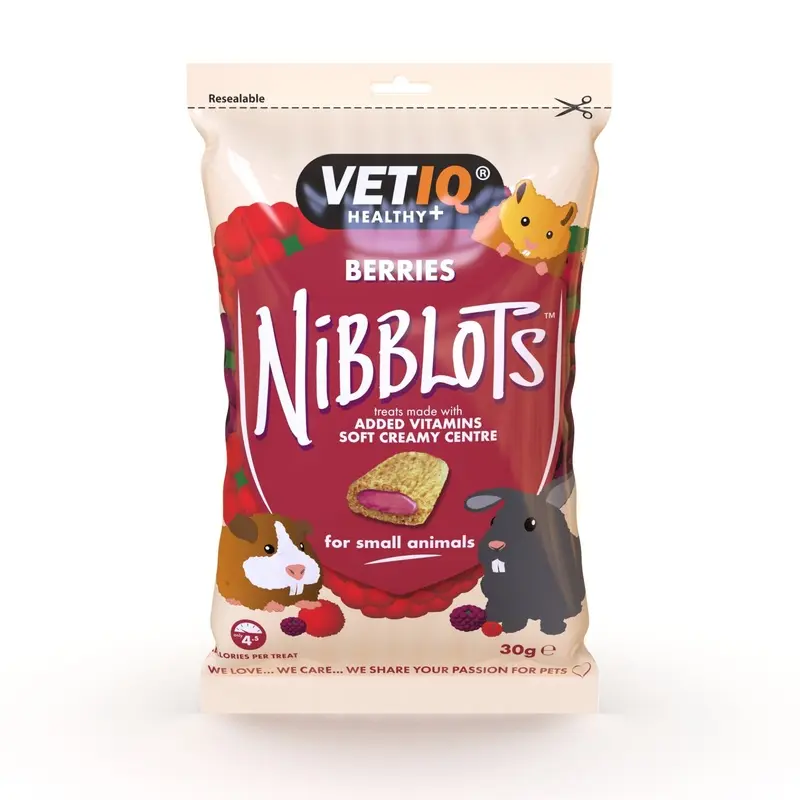Vetiq Nibblots Animal Treats - Berry - 30G Small