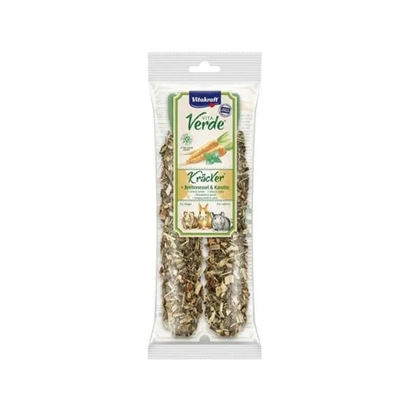 Vitakraft Kracker Stick Small Animal Treat Carrot & Nettle X2 40G