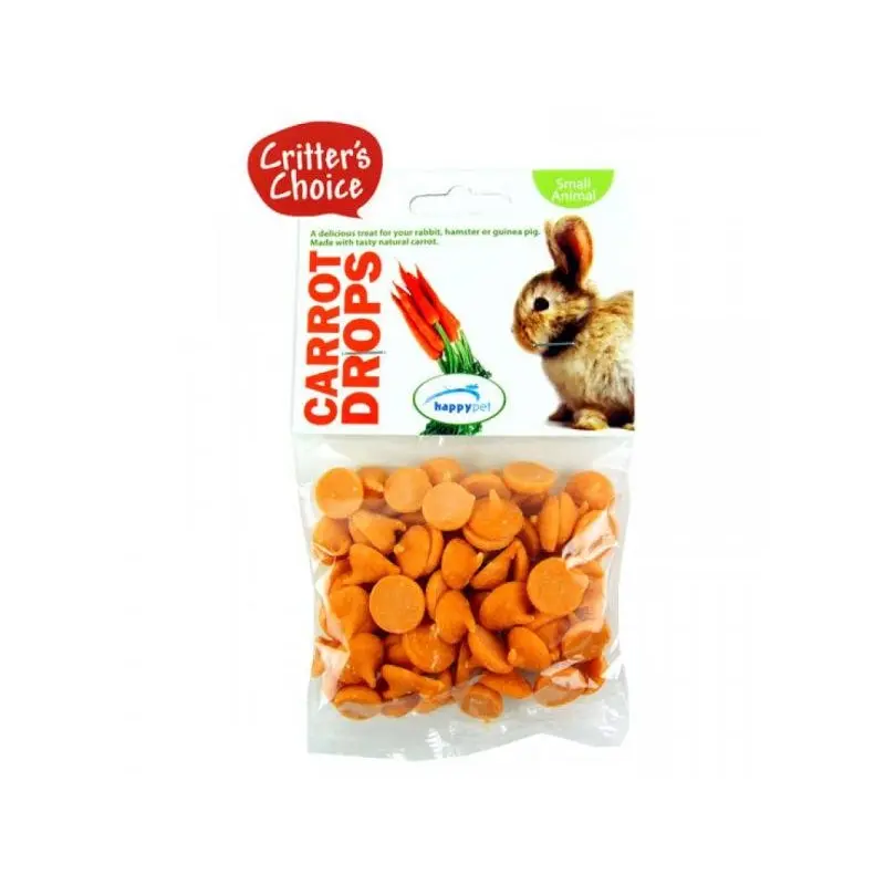 Critters Choice Critters Choice Carrot Drops Animal Treats - 75G Bag Small