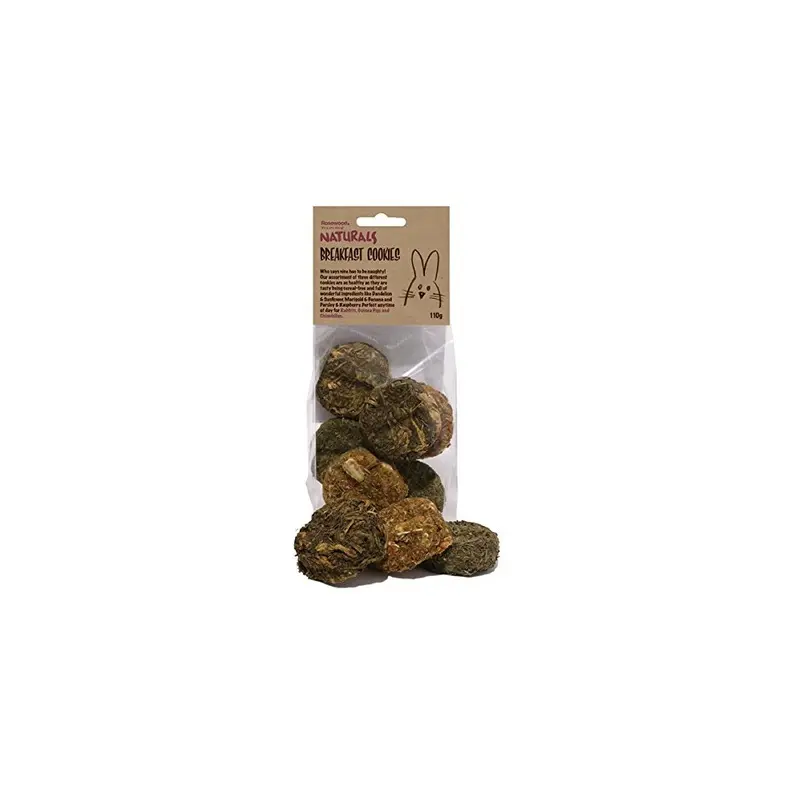 New Rosewood Boredom Breaker Natural Treat Breakfast Cookies, Transparent, 110 G 19463