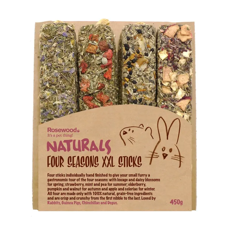 Rosewood Naturals Four Seasons Xxl Sticks Small Animal Treats 4X112.5G