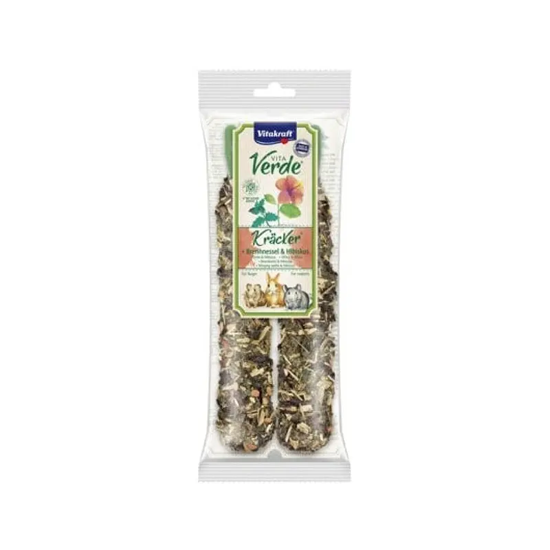 Vitakraft Kracker Stick Small Animal Treat Hibiscus & Nettle X2 40G