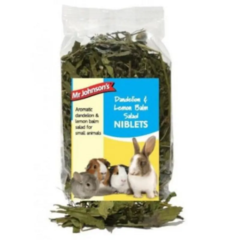 B&Q Mr Johnsons Dandelion & Lemon Balm Salad Niblets 100G (Pack Of 6)