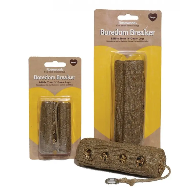 Boredom Breakers Treat N Gnaw Logs - 2 Pack - Small