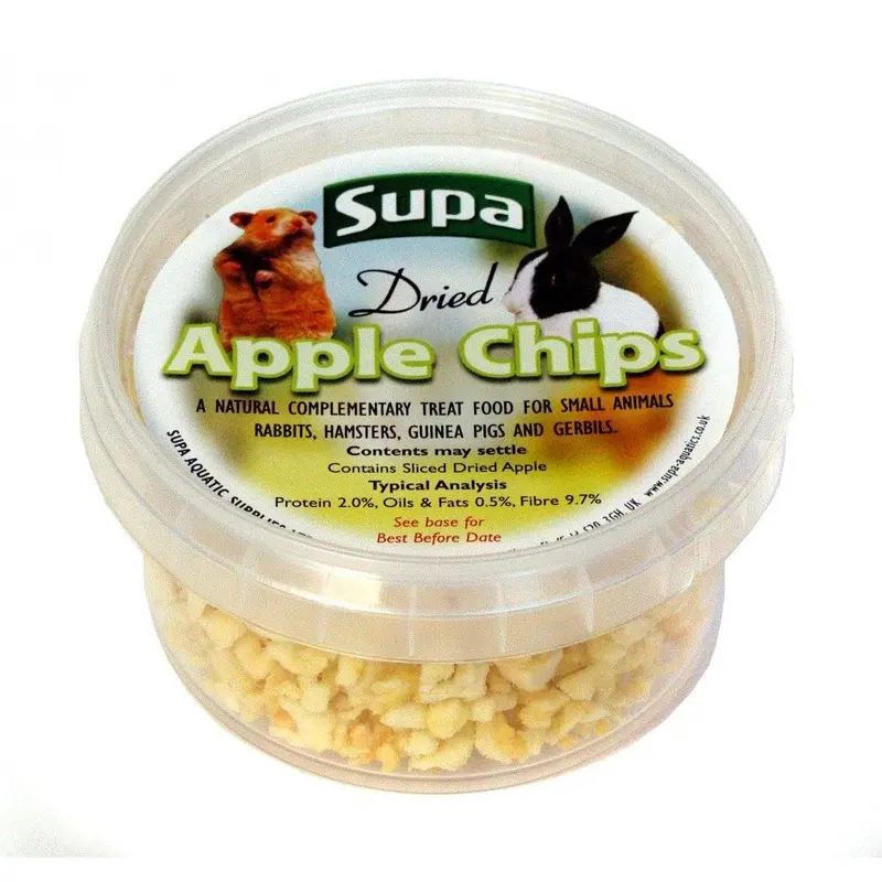 Supa Animal Dried Treats - Apple Chips - 225Ml Small