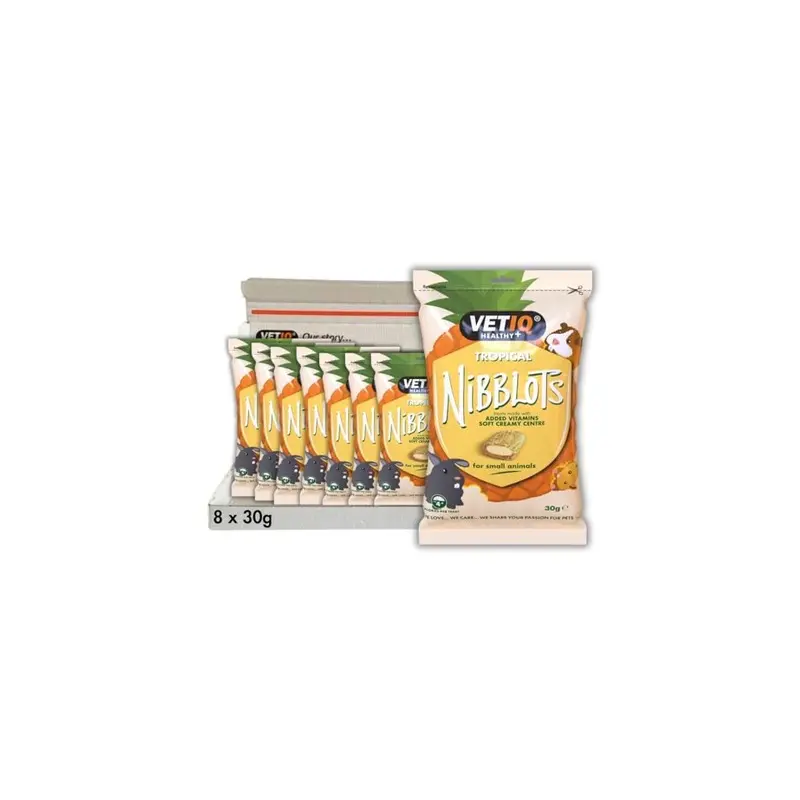 Vetiq Tropical Nibblots Animals, Vitamins, 30G (Pack Of 8) Small