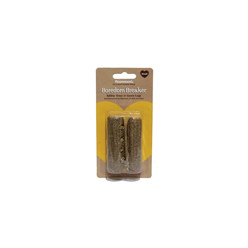 Rosewood Boredom Breaker Treat N Gnaw Logs,, 2 Pieces, Clear Small