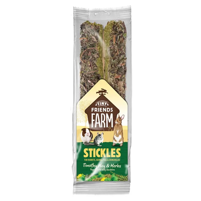 Tiny Friends Farm Stickles Small Animal Treats Hay And Herbs 100G