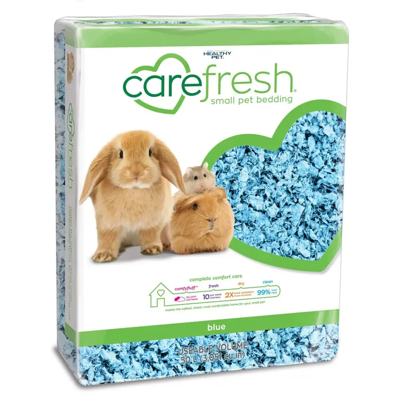 Carefresh Blue 99% Dust-Free Natural Paper Pet Bedding With Odor Control 50 Small