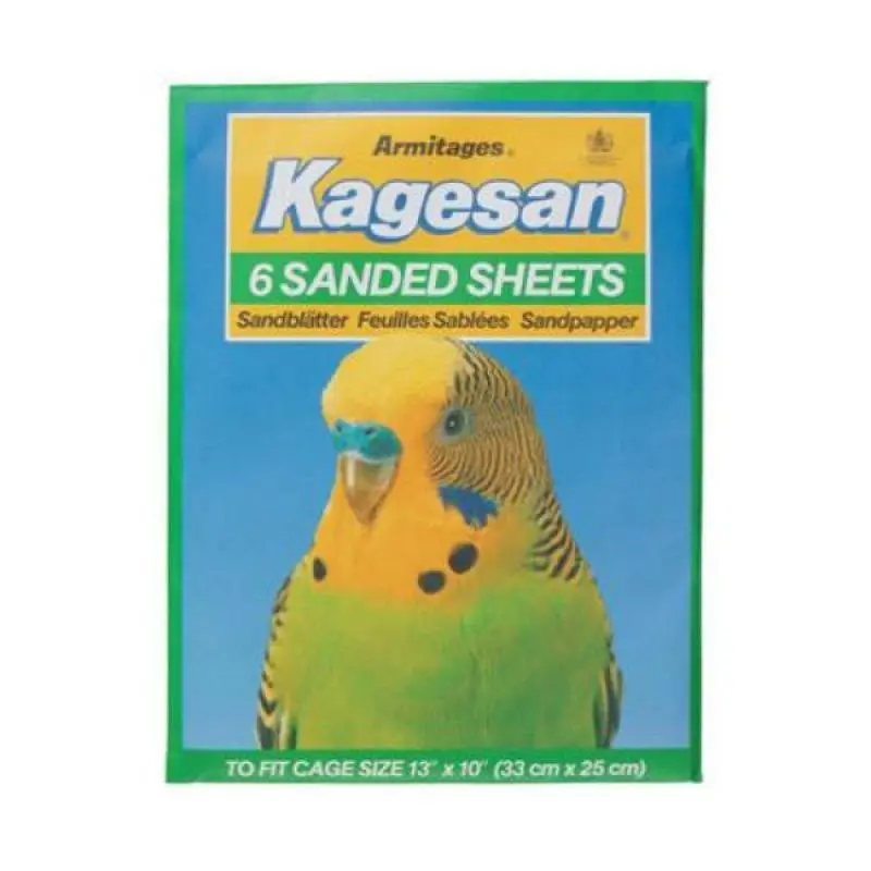 Kagesan Bird Cage Sandsheets - X 25Cm - 6 Pack Green Size 33