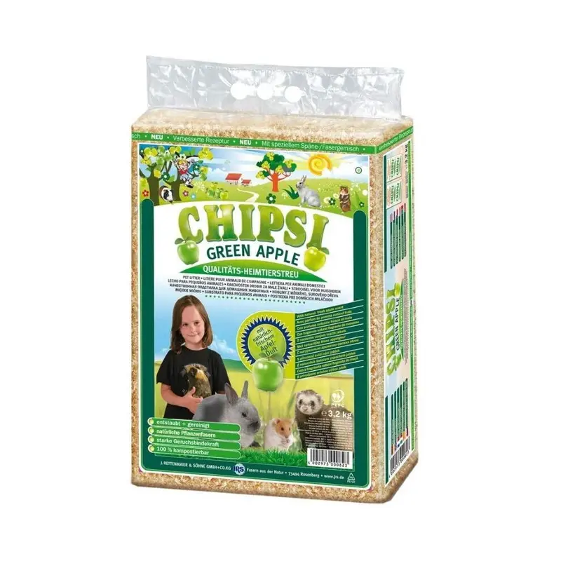 Chipsi Green Apple Shavings 3.2Kg / 60L Large