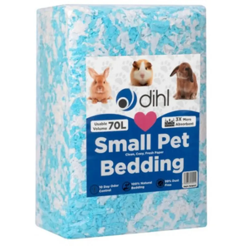 Dihl Blue/White Paper Animal Bedding & 70L
