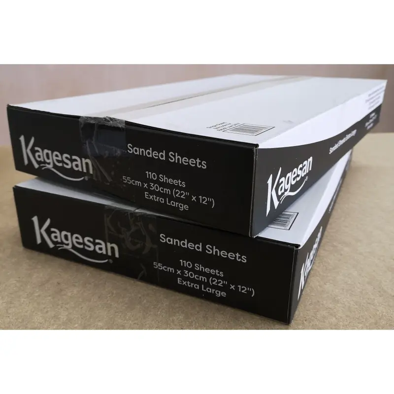 Kagesan Black Bulk Sanded Sheets 2X Boxes Of 110 Sheets Size 2