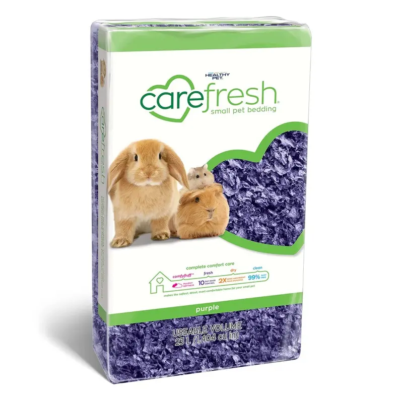 Carefresh Purple 99% Dust-Free Natural Paper Pet Bedding With Odor Control 23 Small