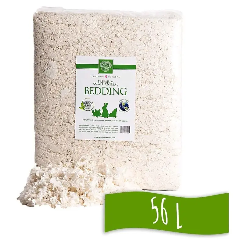 Pet Select White Unbleached Paper Bedding, 56 L, Model Number: Smwb Small