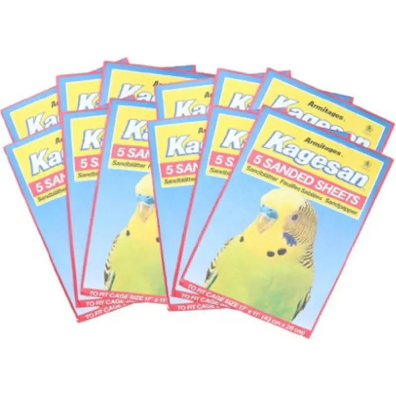 Ab Tools 60 Sanded Sheets Sandpaper Cage Lining Budgies Caged Birds 28X43cm Small