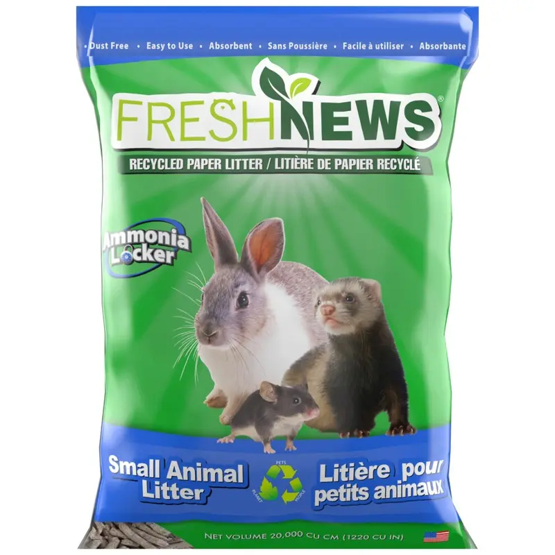 Fresh News Recycled Paper Animal Litter Bedding 20 Liters Small